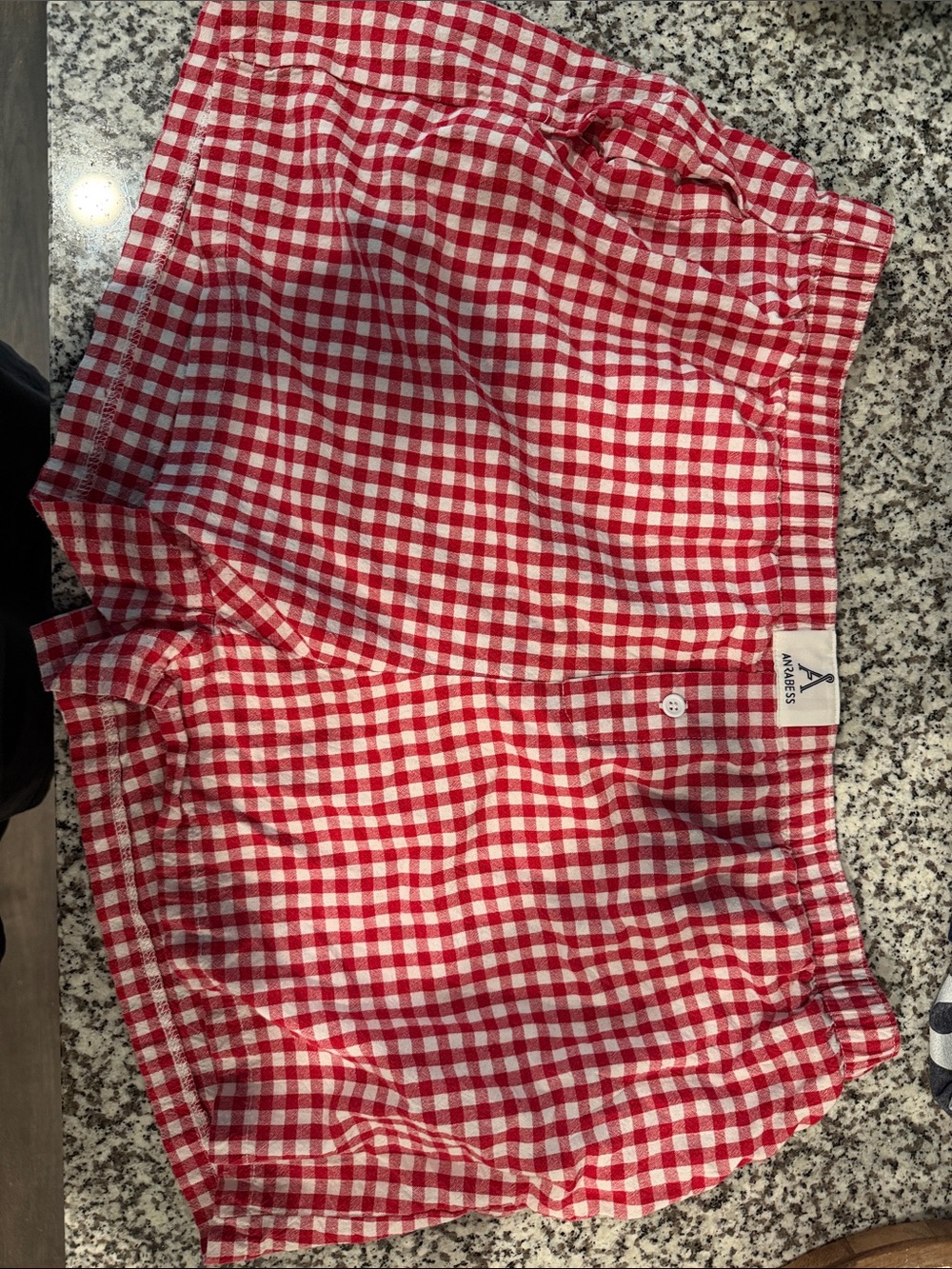 A New Day Red Gingham High-Waist Shorts